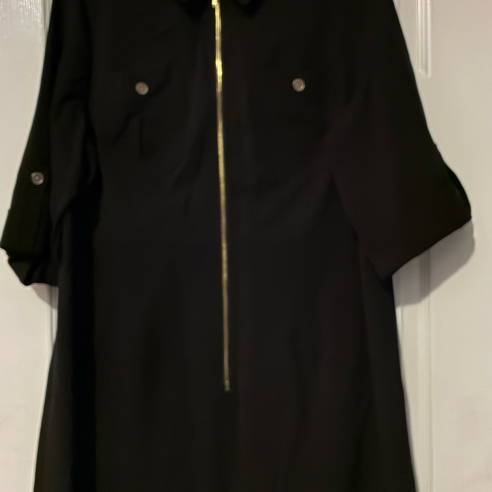 Roz & Ali Black Dress with Gold Accents